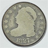 1827 CAPPED BUST DIME G+