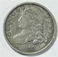 1833 CAPPED BUST DIME F