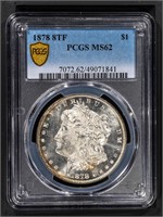 1878 Morgan Dollar 8TF PCGS MS62