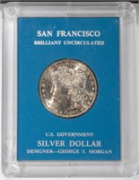 1881-S $1 Morgan Dollar "Blue fields" slab