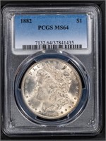 1882 $1 Morgan Dollar  PCGS MS64