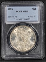 1883 $1 Morgan Dollar  PCGS MS65