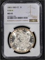 1883 CC $1 NGC MS65 Morgan Dollar