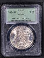 1884 O $1 PCGS MS64 Morgan Dollar