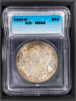 1884 O $1 ICG MS65 Morgan Dollar