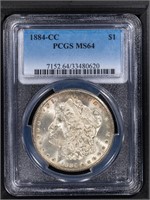 1884 CC $1 PCGS MS64 Morgan Dollar