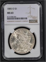 1885 O $1 NGC MS63 Morgan Dollar