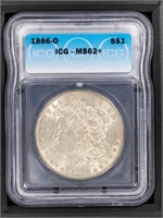 1886 O $1 ICG MS62 Morgan Dollar