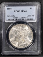 1888 $1 Morgan Dollar  PCGS MS64