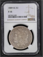 1889 CC $1 NGC F12 Morgan Dollar