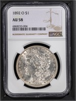 1892 O $1 NGC AU58 Morgan Dollar