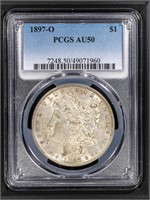 1897 O $1 PCGS AU50 Morgan Dollar