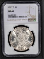 1897 S $1 NGC MS63 Morgan Dollar