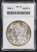 1898 $1 ANACS MS60 Morgan Dollar