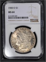 1900 O $1 NGC MS64 Morgan Dollar