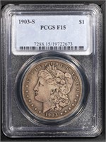 1903 S $1 Morgan Dollar  PCGS F15