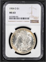 1904-O $1 Morgan Dollar MS63 New Orleans Mint