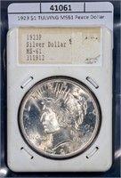 1923 $1 TULVING MS61 Peace Dollar