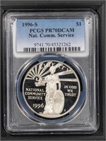 1996 S $1 PCGS DCAM70 National Community Service
