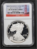2012-S S$1 American Eagle SF Mint Set PF70UCAM NGC