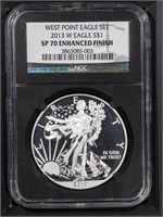 2013-W S$1 American Eagle SP70 Enhanced Finish NGC