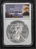 2015 S$1 American Eagle Early Releases MS70 NGC