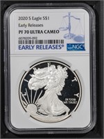 2020-S S$1 American Eagle Early Releases PF70 NGC