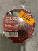 ACE 40 Grit Hook & Loop Sanding Discs 50pk