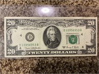 1969-C TWENTY DOLLAR FEDERAL RESERVE NOTE - CRISP,