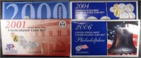 2000-2001,2004, 2006 US MINT SETS