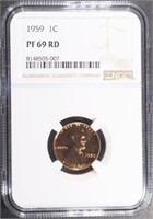 1959 LINCOLN CENT NGC PF69 RD