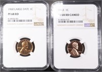1960(LG DATE) & 1963 LINCOLN CENTS NGC