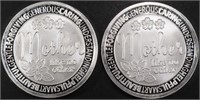 (2) 1 OZ .999 SILVER MOTHER'S DAY ROUNDS