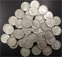 (50) 90% SILVER ROOSEVELT DIMES