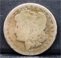 1880S Morgan silver dollar