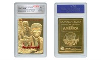 23K Gold Donald Trump Card