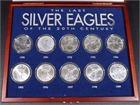 LAST SILVER EAGLES OF THE 20TH CENTURY 10-COIN SET