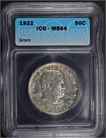 1922 SILVER GRANT COMM 50C ICG MS64