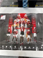 Signed Nebraska football poster