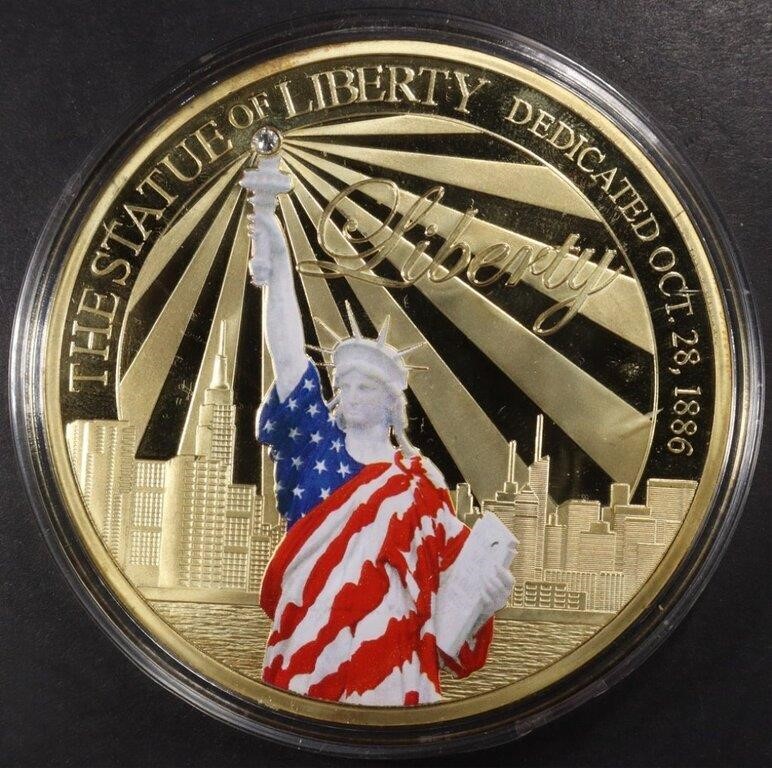 (1) 3.8 OZ .925 STERLING SILVER LIBERTY ROUND