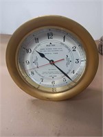 BRASS SHIPS TIME STYLE CLOCK TESTED AND WORKING