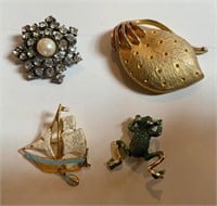 Vintage Costume Jewelry. Brooch/Pins. (G)