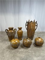 Small decorative vases, round vases, and 16 inch