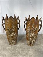 Floral decorative vases, set of 2