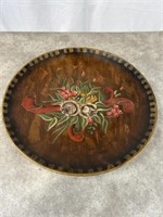 Floral 18 inch decorative ceramic plate