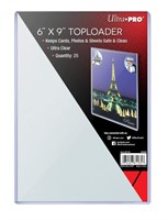 ULTRA PRO 6" X 9" TOPLOADER CLEAR PROTECTOR SHEET