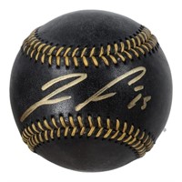 Autographed Ronald Acuna Jr OML Black Baseball