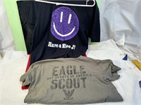 2 T SHIRTS, EAGLE SCOUT & HAVE A NICE J
