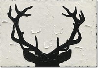 $97  Deer Antler Abstract Canvas Art 28x40