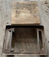 Wooden and Metal Floor Dollies, 26x20in and